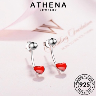 ATHENA JEWELRY เงิน ต่างหู ผู้หญิง เครื่องประดับ Silver แท้ เกาหลี 925 ต้นฉบับ รัก หนีบ แฟชั่น เครื่องประดับ ห่วง ตุ้มหู E303