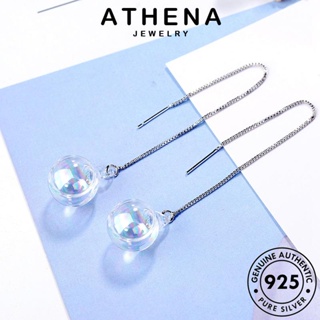 ATHENA JEWELRY แท้ เครื่องประดับ เครื่องประดับ เงิน เกาหลี มูนสโตน ต่างหู ห่วง กลม Silver 925 หนีบ ผู้หญิง ตุ้มหู แฟชั่น ต้นฉบับ E330