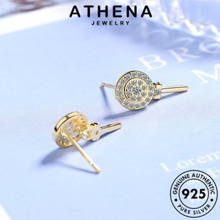 ATHENA JEWELRY มอยส์ซาไนท์ ไดมอนด์ 925 ผู้หญิง หนีบ เงิน แท้ อมยิ้ม Silver โกลด์ เกาหลี ต้นฉบับ ตุ้มหู เครื่องประดับ เครื่องประดับ ต่างหู ห่วง แฟชั่น E339