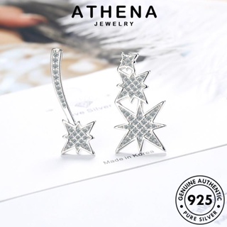 ATHENA JEWELRY เงิน เครื่องประดับ เกาหลี หนีบ มอยส์ซาไนท์ไดมอนด์ ต้นฉบับ ห่วง Silver เครื่องประดับ แท้ ต่างหู ผู้หญิง แฟชั่น ดาว 925 ตุ้มหู E395