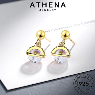 ATHENA JEWELRY ต่างหู เครื่องประดับ มอยส์ซาไนท์ แฟชั่น เงิน โกลด์ ดาวเคราะห์ เกาหลี เครื่องประดับ ผู้หญิง 925 ตุ้มหู แท้ ต้นฉบับ ไดมอนด์ Silver ห่วง หนีบ E401