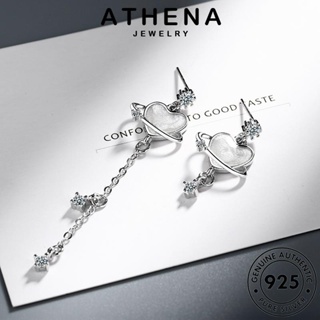 ATHENA JEWELRY หนีบ เกาหลี ต้นฉบับ Silver มอยส์ซาไนท์ไดมอนด์ แท้ แฟชั่น เงิน ห่วง 925 เครื่องประดับ ผู้หญิง รัก ต่างหู ตุ้มหู เครื่องประดับ E404