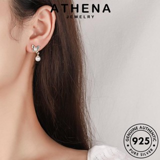 ATHENA JEWELRY แท้ ผีเสื้อ ตุ้มหู เกาหลี เครื่องประดับ ต้นฉบับ ไข่มุกทอง เงิน หนีบ ผู้หญิง 925 Silver ต่างหู เครื่องประดับ แฟชั่น ห่วง E377