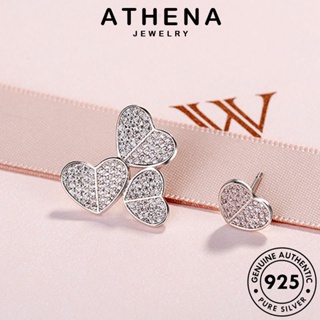 ATHENA JEWELRY มอยส์ซาไนท์ไดมอนด์ Silver เกาหลี เงิน ผู้หญิง ต่างหู หนีบ ต้นฉบับ แฟชั่น เครื่องประดับ 925 เครื่องประดับ ห่วง แท้ ตุ้มหู E477