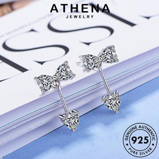 ATHENA JEWELRY แฟชั่น มอยส์ซาไนท์ แท้ เครื่องประดับ ต้นฉบับ โกลด์ ต่างหู Silver เครื่องประดับ ตุ้มหู เงิน ไดมอนด์ 925 เกาหลี หูกระต่าย ผู้หญิง ห่วง หนีบ E467