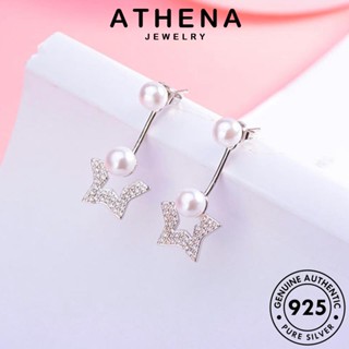 ATHENA JEWELRY 925 ตุ้มหู ไข่มุกทอง Silver ต่างหู หนีบ เครื่องประดับ แท้ ต้นฉบับ เครื่องประดับ รูปดาวห้าแฉก เงิน ห่วง แฟชั่น ผู้หญิง เกาหลี E509