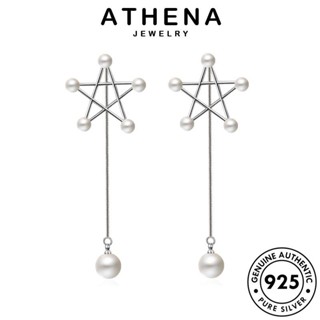 ATHENA JEWELRY เครื่องประดับ ผู้หญิง เกาหลี แฟชั่น เงิน ดาว เครื่องประดับ ต้นฉบับ 925 หนีบ ไข่มุก ต่างหู ตุ้มหู ห่วง แท้ Silver E591