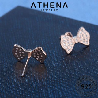 ATHENA JEWELRY 925 ไดมอนด์ ต้นฉบับ มอยส์ซาไนท์ เงิน หูกระต่าย เกาหลี Silver ห่วง เครื่องประดับ แฟชั่น ตุ้มหู โกลด์ ผู้หญิง เครื่องประดับ แท้ หนีบ ต่างหู E603