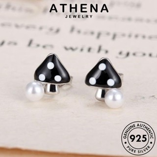 ATHENA JEWELRY เห็ด เครื่องประดับ เงิน เครื่องประดับ แท้ หนีบ ผู้หญิง ต่างหู ต้นฉบับ ห่วง 925 เกาหลี ไข่มุก แฟชั่น Silver ตุ้มหู E607