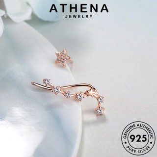 ATHENA JEWELRY เงิน ต่างหู Silver ห่วง เกาหลี มอยส์ซาไนท์ ผู้หญิง หนีบ ตุ้มหู แฟชั่น เครื่องประดับ โกลด์ ต้นฉบับ 925 ดาว ไดมอนด์ เครื่องประดับ แท้ E614