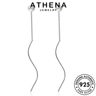 ATHENA JEWELRY เกาหลี 925 Silver หนีบ ตุ้มหู ผู้หญิง แฟชั่น แท้ ต้นฉบับ ห่วง เงิน ไข่มุก เครื่องประดับ ต่างหู ระลอก เครื่องประดับ E644