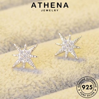 ATHENA JEWELRY 925 แท้ เงิน ดาว ห่วง Silver เครื่องประดับ เครื่องประดับ เกาหลี แฟชั่น ตุ้มหู ผู้หญิง ต้นฉบับ ต่างหู ไข่มุก หนีบ E655