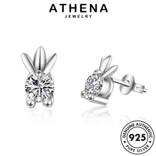 ATHENA JEWELRY ต้นฉบับ ปลา แฟชั่น ห่วง 925 ตุ้มหู เครื่องประดับ เงิน หนีบ แท้ มอยส์ซาไนท์ไดมอนด์ เครื่องประดับ ต่างหู เกาหลี Silver ผู้หญิง E659