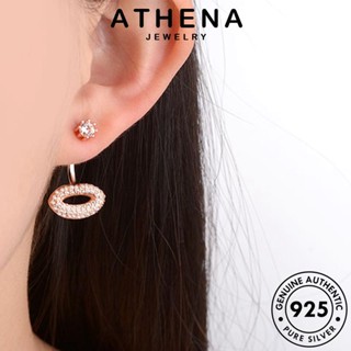 ATHENA JEWELRY แฟชั่น เครื่องประดับ ต้นฉบับ ผู้หญิง ต่างหู แท้ เครื่องประดับ มอยส์ซาไนท์ โกลด์ หนีบ ไดมอนด์ 925 Silver ตุ้มหู เงิน ห่วง เกาหลี ริมฝีปาก E625