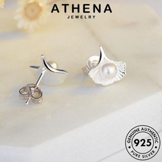 ATHENA JEWELRY ไข่มุก เงิน เครื่องประดับ เกาหลี ต้นฉบับ ห่วง เปลือก 925 ต่างหู ตุ้มหู Silver เครื่องประดับ หนีบ แท้ แฟชั่น ผู้หญิง E627