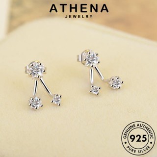 ATHENA JEWELRY แท้ ต้นฉบับ เครื่องประดับ เงิน เครื่องประดับ มอยส์ซาไนท์ไดมอนด์ ต่างหู เกาหลี แฟชั่น หนีบ Silver 925 ผู้หญิง ตุ้มหู ห่วง รูปดาวห้าแฉก E631