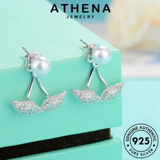 ATHENA JEWELRY Silver ตุ้มหู เครื่องประดับ แฟชั่น แท้ ออกจาก ผู้หญิง ต้นฉบับ เครื่องประดับ ต่างหู 925 ไข่มุกทอง เงิน เกาหลี ห่วง หนีบ E632