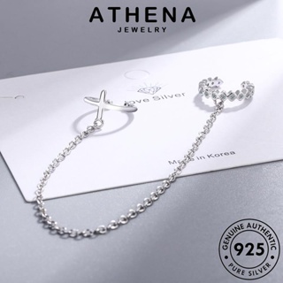 ATHENA JEWELRY ตุ้มหู Silver ต่างหู แฟชั่น มอยส์ซาไนท์ไดมอนด์ 925 เครื่องประดับ เงิน ห่วง ต้นฉบับ ผู้หญิง แท้ หนีบ ข้าม เกาหลี เครื่องประดับ E679