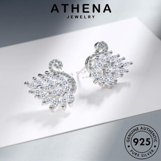 ATHENA JEWELRY แท้ เงิน ตุ้มหู เครื่องประดับ Silver หงส์น้อย ต้นฉบับ เกาหลี 925 หนีบ มอยส์ซาไนท์ไดมอนด์ ผู้หญิง เครื่องประดับ ห่วง ต่างหู แฟชั่น E694