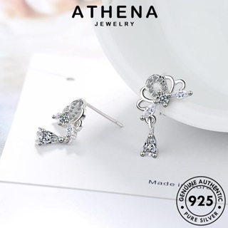 ATHENA JEWELRY Silver เงิน มอยส์ซาไนท์ไดมอนด์ เครื่องประดับ เกาหลี ห่วง ผู้หญิง 925 ต้นฉบับ หนีบ ต่างหู แฟชั่น แท้ เครื่องประดับ ดอกไม้ ตุ้มหู E707