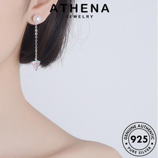 ATHENA JEWELRY ห่วง ไข่มุก แตงโมสด เครื่องประดับ เครื่องประดับ เงิน เกาหลี ต้นฉบับ ต่างหู แฟชั่น ตุ้มหู Silver ผู้หญิง หนีบ แท้ 925 E819