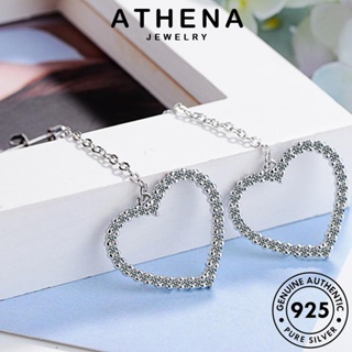 ATHENA JEWELRY ห่วง เกาหลี แฟชั่น 925 Silver ผู้หญิง ตุ้มหู เงิน มอยส์ซาไนท์ไดมอนด์ เครื่องประดับ เครื่องประดับ ต้นฉบับ แท้ ต่างหู หนีบ E834