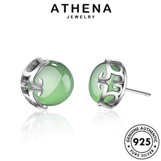 ATHENA JEWELRY ตุ้มหู เกาหลี หนีบ แท้ ต้นฉบับ ห่วง เงิน Silver เครื่องประดับ เครื่องประดับ ผู้หญิง แฟชั่น ต่างหู 925 ดอกไม้ครึ่งกลวง โอปอล E840