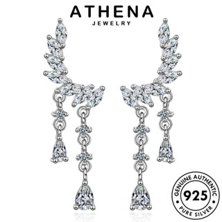 ATHENA JEWELRY เครื่องประดับ เครื่องประดับ Silver ห่วง แฟชั่น มอยส์ซาไนท์ ต่างหู 925 เงิน แท้ โกลด์ เกาหลี ผู้หญิง ต้นฉบับ ไดมอนด์ หนีบ ดอกไม้ ตุ้มหู E845