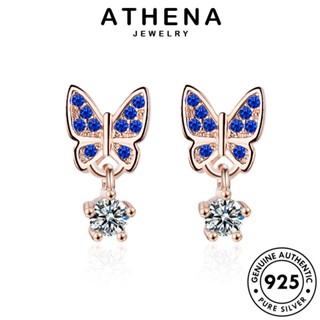 ATHENA JEWELRY หนีบ เครื่องประดับ แฟชั่น ต่างหู Silver ผีเสื้อ เครื่องประดับ ผู้หญิง เกาหลี แท้ 925 ต้นฉบับ โกลด์ ตุ้มหู เงิน ไดมอนด์ มอยส์ซาไนท์ ห่วง E807