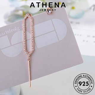 ATHENA JEWELRY Silver ไดมอนด์ ผู้หญิง มอยส์ซาไนท์ แท้ 925 เครื่องประดับ ตุ้มหู เกาหลี พู่ โกลด์ ห่วง แฟชั่น ต่างหู หนีบ ต้นฉบับ เงิน เครื่องประดับ E886