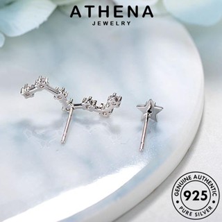 ATHENA JEWELRY แท้ กระบวยใหญ่ ต้นฉบับ มอยส์ซาไนท์ไดมอนด์ เกาหลี 925 แฟชั่น ห่วง ผู้หญิง ต่างหู เครื่องประดับ เงิน ตุ้มหู Silver เครื่องประดับ หนีบ E887