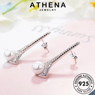 ATHENA JEWELRY 925 ต้นฉบับ ผู้หญิง ต่างหู แฟชั่น หนีบ ห่วง แท้ เกาหลี Silver เครื่องประดับ ตุ้มหู เครื่องประดับ ไข่มุก เงิน รูปกรวย E898