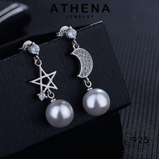 ATHENA JEWELRY เครื่องประดับ หนีบ เครื่องประดับ ต้นฉบับ ห่วง เกาหลี ตุ้มหู ไข่มุก ต่างหู Silver แฟชั่น ผู้หญิง ดาวเดือน แท้ เงิน 925 E899