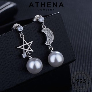 ATHENA JEWELRY เครื่องประดับ หนีบ เครื่องประดับ ต้นฉบับ ห่วง เกาหลี ตุ้มหู ไข่มุก ต่างหู Silver แฟชั่น ผู้หญิง ดาวเดือน แท้ เงิน 925 E899