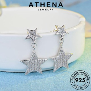 ATHENA JEWELRY ห่วง โกลด์ มอยส์ซาไนท์ ต้นฉบับ เงิน เครื่องประดับ แฟชั่น ผู้หญิง 925 แท้ ตุ้มหู Silver เครื่องประดับ เกาหลี หนีบ ไดมอนด์ ต่างหู รูปดาวห้าแฉก E904