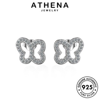 ATHENA JEWELRY Silver แฟชั่น โกลด์ เครื่องประดับ เครื่องประดับ หูกระต่าย ต้นฉบับ เงิน 925 ห่วง แท้ ผู้หญิง เกาหลี ตุ้มหู มอยส์ซาไนท์ ต่างหู ไดมอนด์ หนีบ E871