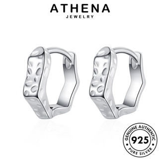 ATHENA JEWELRY แท้ ห่วง ต่างหู ลาวา เงิน ผู้หญิง หนีบ เครื่องประดับ แฟชั่น เครื่องประดับ Silver 925 ต้นฉบับ เกาหลี ตุ้มหู ทอง E1009