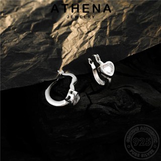 ATHENA JEWELRY ต้นฉบับ รัก ต่างหู ตุ้มหู เงิน เครื่องประดับ 925 มอยส์ซาไนท์ไดมอนด์ เครื่องประดับ หนีบ ผู้หญิง Silver แฟชั่น ห่วง เกาหลี แท้ E1028