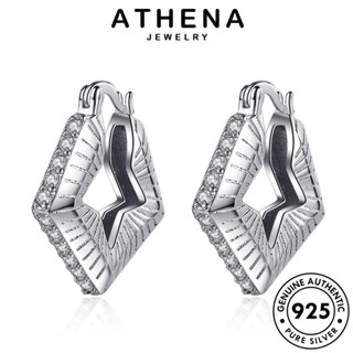 ATHENA JEWELRY มอยส์ซาไนท์ ไดมอนด์ 925 หนีบ แท้ โกลด์ Silver เครื่องประดับ ห่วง เงิน รูปดาวห้าแฉก แฟชั่น ต่างหู ต้นฉบับ ผู้หญิง เกาหลี เครื่องประดับ ตุ้มหู E1046