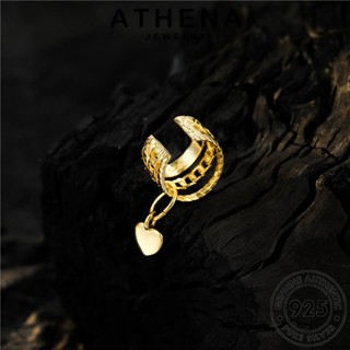 ATHENA JEWELRY ห่วง ต้นฉบับ แท้ ไดมอนด์ 925 เงิน Silver มอยส์ซาไนท์ เครื่องประดับ ต่างหู ผู้หญิง รัก แฟชั่น ตุ้มหู เครื่องประดับ โกลด์ เกาหลี หนีบ E1020