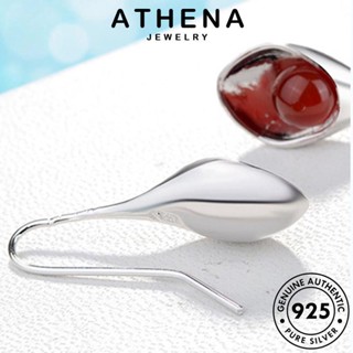 ATHENA JEWELRY ต้นฉบับ ต่างหู หนีบ แท้ ผู้หญิง เครื่องประดับ แฟชั่น 925 โมรา ห่วง เงิน เกาหลี ตุ้มหู ทรงหยดน้ำ เครื่องประดับ Silver E1088