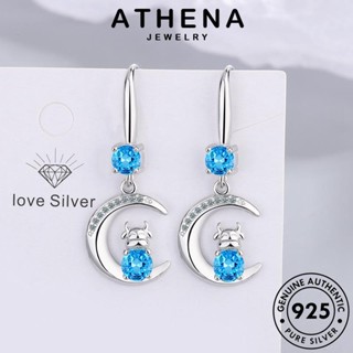 ATHENA JEWELRY 925 Silver ต่างหู เครื่องประดับ คริสตัลเพชรสีชมพู หนีบ เงิน เครื่องประดับ ตุ้มหู แฟชั่น ผู้หญิง ห่วง แท้ วัวนำโชค เกาหลี ต้นฉบับ E1121