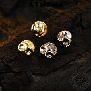 ATHENA JEWELRY ต่างหู ต้นฉบับ หนีบ ห่วง ตุ้มหู ผู้หญิง เงิน แท้ 925 แฟชั่น พื้นผิวเรียบไม่สม่ำเสมอ Silver ทอง เครื่องประดับ เกาหลี เครื่องประดับ E1035