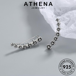 ATHENA JEWELRY เครื่องประดับ หนีบ ห่วง ต่างหู เงิน เรียบง่าย ตุ้มหู ต้นฉบับ Silver แท้ ผู้หญิง อความารีน 925 เกาหลี แฟชั่น เครื่องประดับ E1069