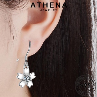 ATHENA JEWELRY ต่างหู แท้ เกาหลี เครื่องประดับ Silver แฟชั่น ห่วง ผู้หญิง มอยส์ซาไนท์ไดมอนด์ ตุ้มหู 925 เงิน ต้นฉบับ ดอกทานตะวัน หนีบ เครื่องประดับ E1155