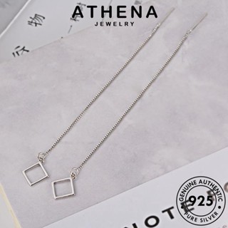 ATHENA JEWELRY ต่างหู แท้ หนีบ Silver แฟชั่น ผู้หญิง ห่วง เพชร เงิน เครื่องประดับ ตุ้มหู 925 เครื่องประดับ เกาหลี ต้นฉบับ E1162