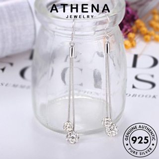 ATHENA JEWELRY ต้นฉบับ ผู้หญิง ตุ้มหู เครื่องประดับ เครื่องประดับ แท้ แฟชั่น มอยส์ซาไนท์ไดมอนด์ พู่ Silver ห่วง หนีบ เกาหลี เงิน ต่างหู 925 E1164