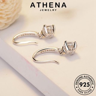 ATHENA JEWELRY ต้นฉบับ หนีบ มอยส์ซาไนท์ไดมอนด์ แท้ ตุ้มหู ต่างหู เงิน ห่วง เกาหลี เครื่องประดับ ผู้หญิง Silver แฟชั่น 925 สี่เหลี่ยม เครื่องประดับ E1237