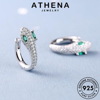 ATHENA JEWELRY แฟชั่น Silver เครื่องประดับ เครื่องประดับ มอยส์ซาไนท์ไดมอนด์ คดเคี้ยว ห่วง 925 ต่างหู แท้ หนีบ ตุ้มหู เกาหลี ผู้หญิง เงิน ต้นฉบับ E1249