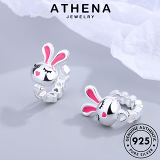 ATHENA JEWELRY 925 แฟชั่น เกาหลี เครื่องประดับ ผู้หญิง ต่างหู Silver เครื่องประดับ กระต่าย แท้ ตุ้มหู ต้นฉบับ หนีบ ห่วง เงิน E1264